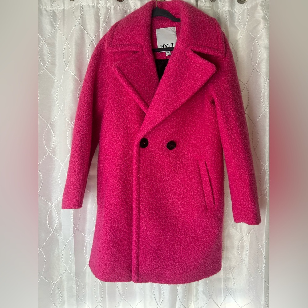 NVLT Women's Vibrant Pink Teddy Jacket